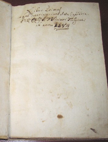 Acta capitularia dal 1584 al 1699